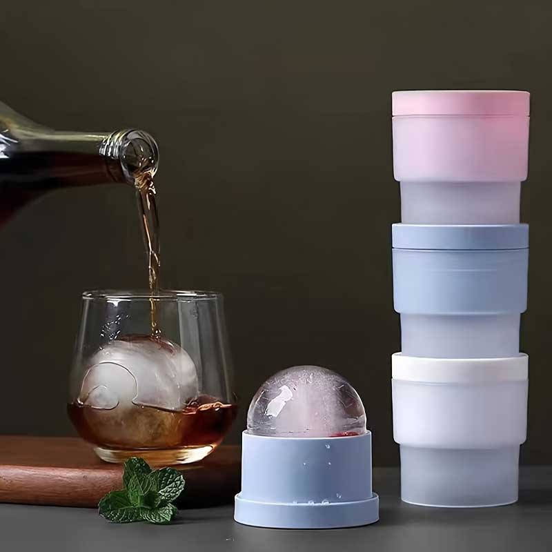 Wine Beer And Liquor - قالب صنع كرات الثلج، 3 قطع،