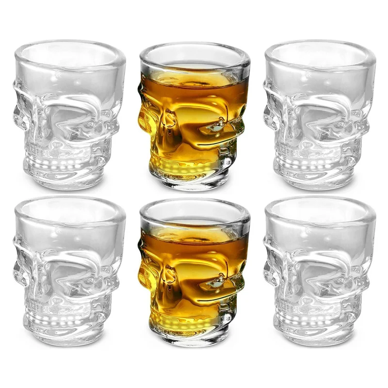 Wine Vodka Beer - كأس برأس جمجمة إبداعي ، كوب