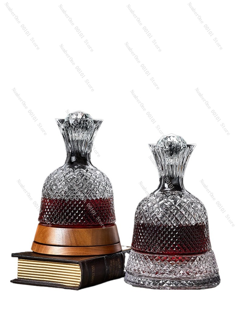 Decanter Aerator Set - إناء نبيذ دوار فاخر للمنزل، مقسم