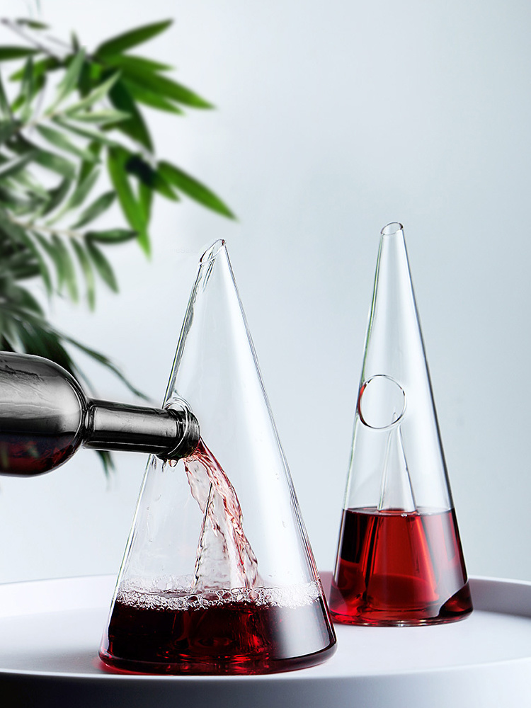 Decanter Aerator Set - مصفاة نبيذ مخروطية الشكل، أدوات بار،
