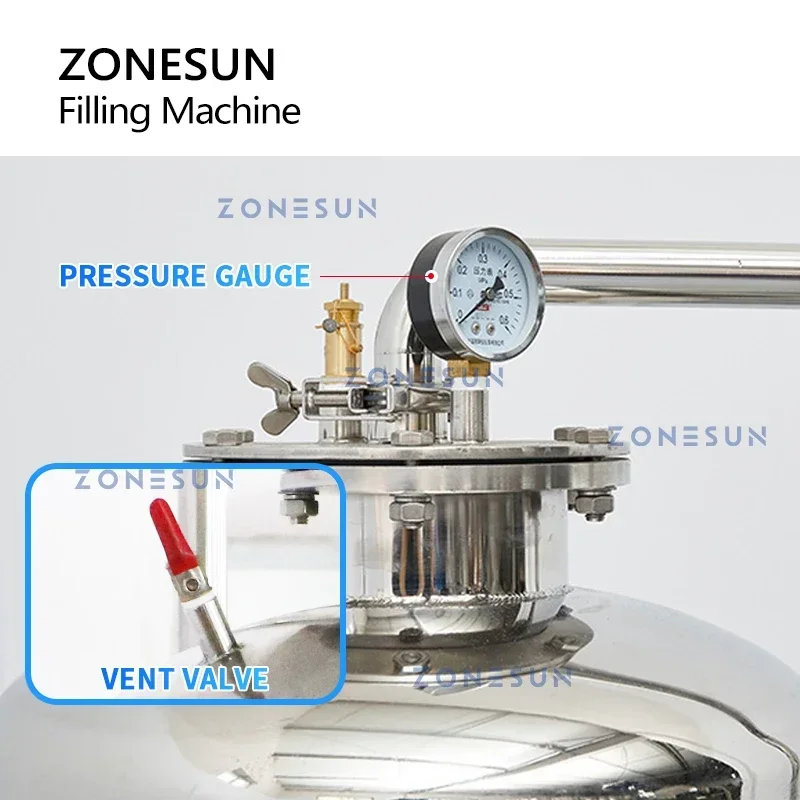 Wine Beer & More - ZONESUN المشروبات الغازية آلة تعبئة Isobaric