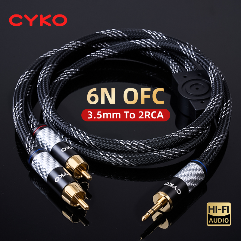 Wine Xo - CYKO Hifi 6N OFC كابل الصوت