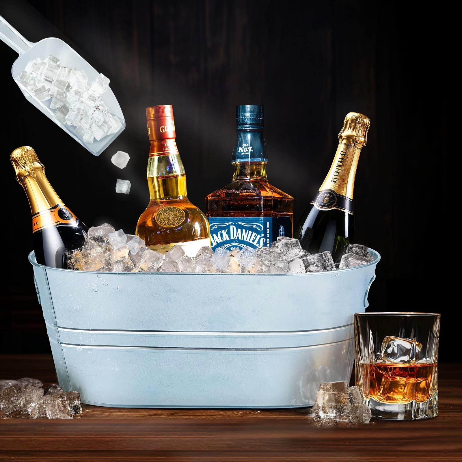 Wine With Beer Cocktail - دلاء الثلج المعدنية المجلفنة حوض المشروبات