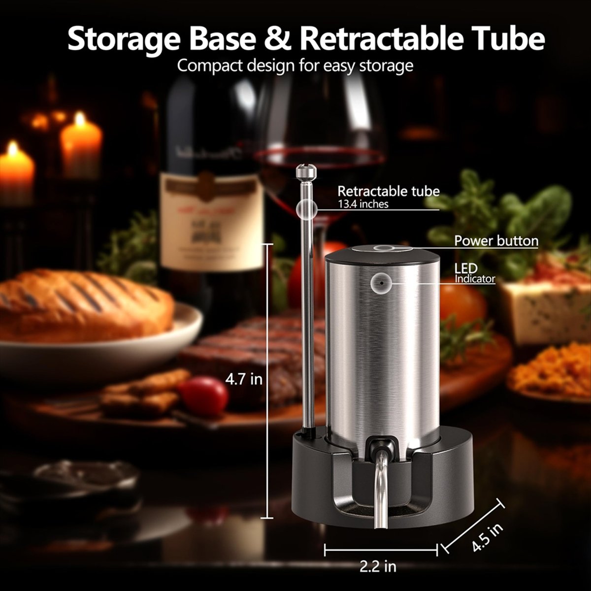 مجموعة إناء النبيذ الكهربائية  - مراجعة Decanter Aerator Set وسعره