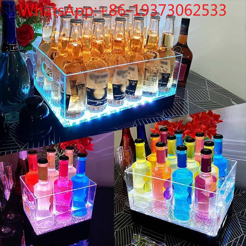 دلو ثلج مربع مضيء للبار، دلو ن - مراجعة Wine Beer Champagne وسعره