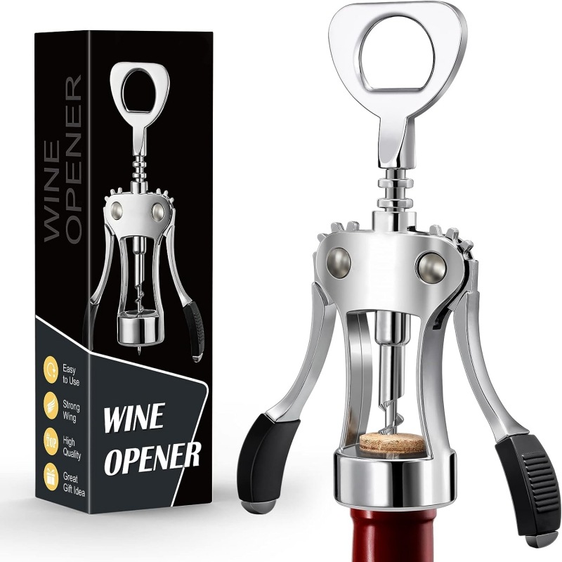 فتاحة نبيذ يدوية 2 في 1، عملية - مراجعة Wine Beer Champagne وسعره