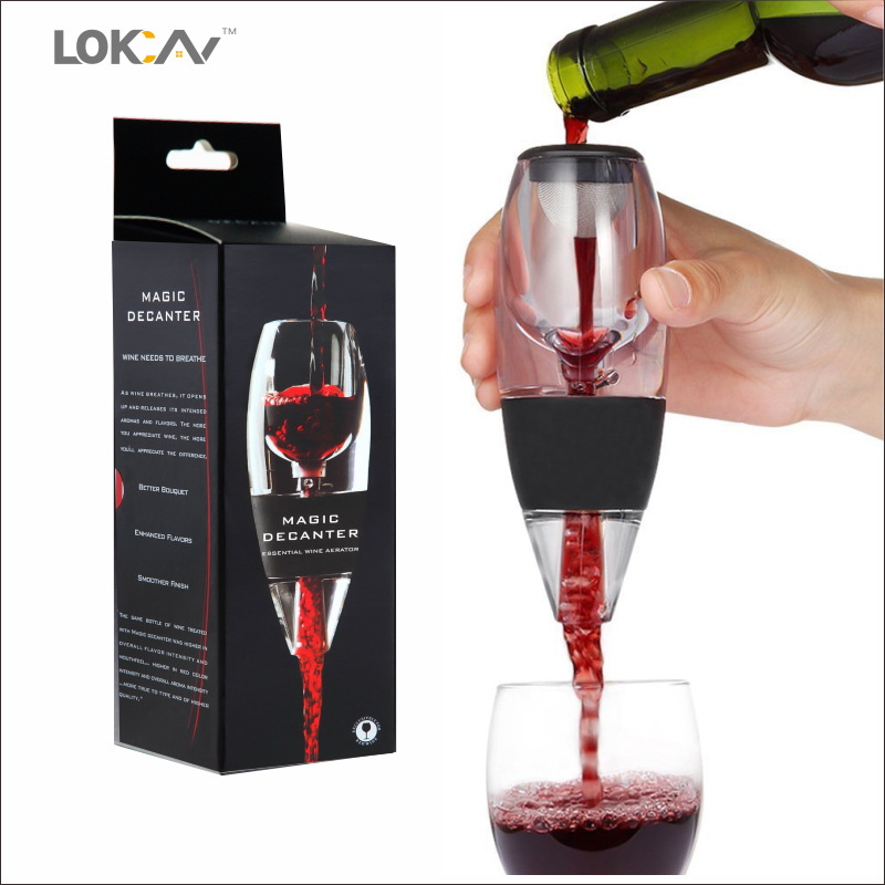 إبريق سكب النبيذ الأحمر الاحتر - مراجعة Decanter Aerator Set وسعره