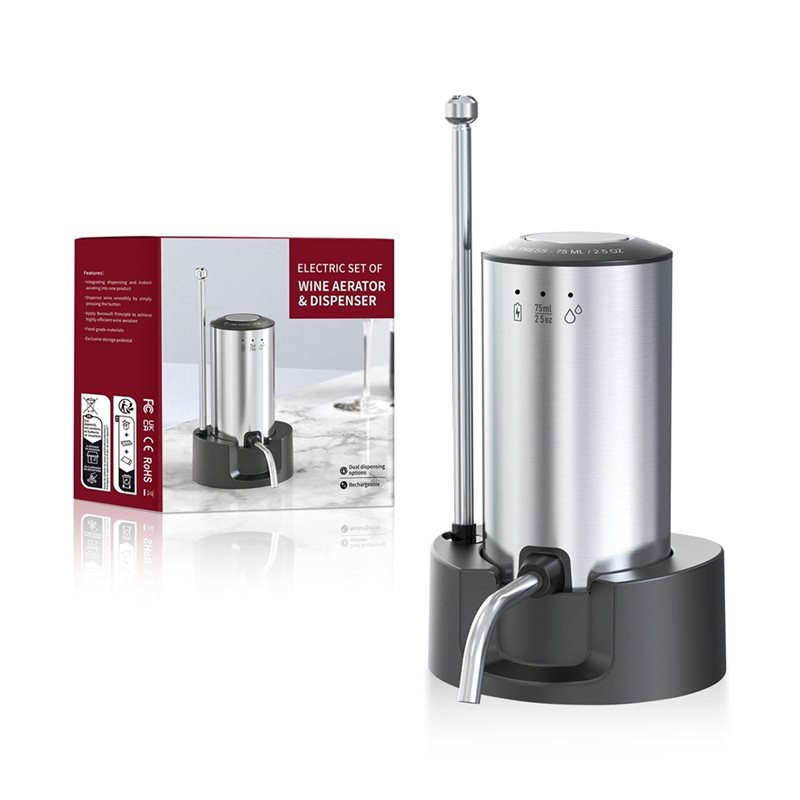 مهوية النبيذ الممتازة، إناء ال - مراجعة Decanter Aerator Set وسعره