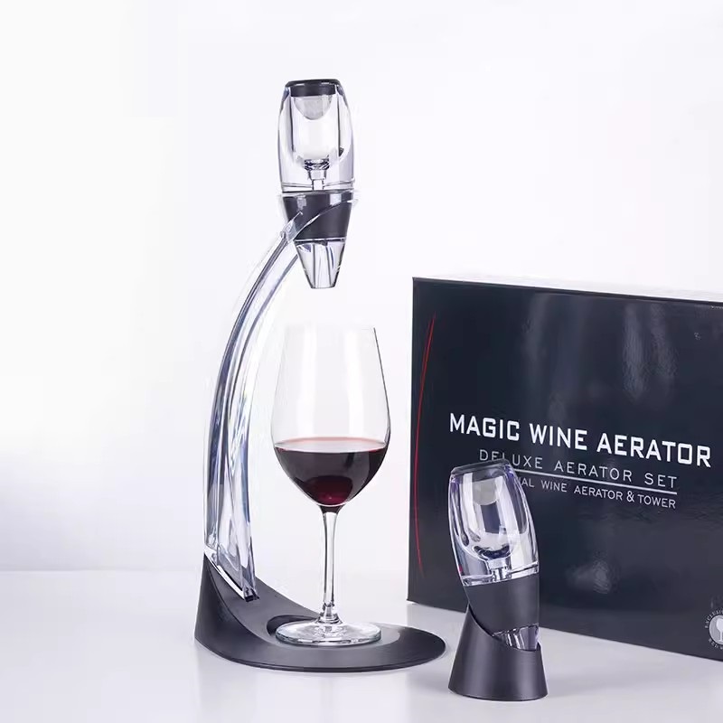 مدفق إناء النبيذ الأحمر الاحتر - مراجعة Decanter Aerator Set وسعره