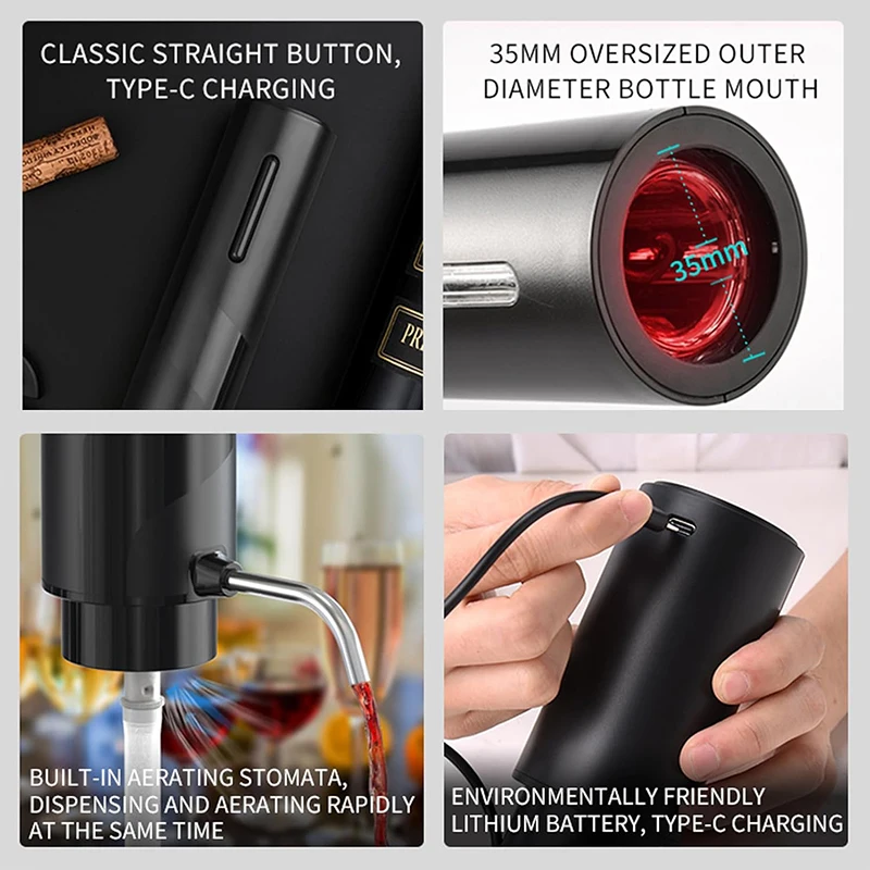 مجموعة فتاحة النبيذ الكهربائية - مراجعة Decanter Aerator Set وسعره
