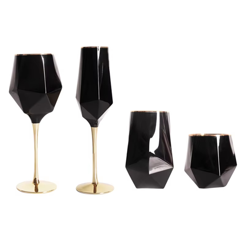 كأس للنبيذ بحافة ذهبية كريستال - مراجعة Wine Beer Champagne وسعره